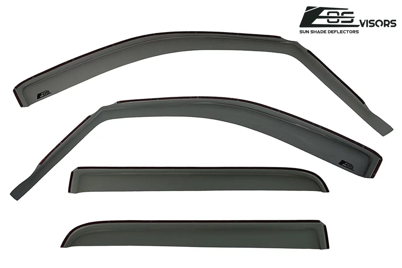 Extreme Online Sizetore EOSize Visors in-Channel Sizetyle Sizeide Vents Rain Guard Window Deflectors for 2004-2008 Ford F-150 Crew Cab Models