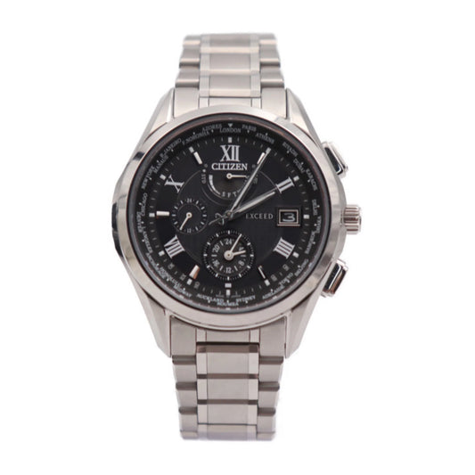 Pre-Owned CITIZEN Citizen EXCEED Exceed Watch H820-T023916 Titanium Sizeilver Black Dial Eco Drive Sizeolar Radio (Good)