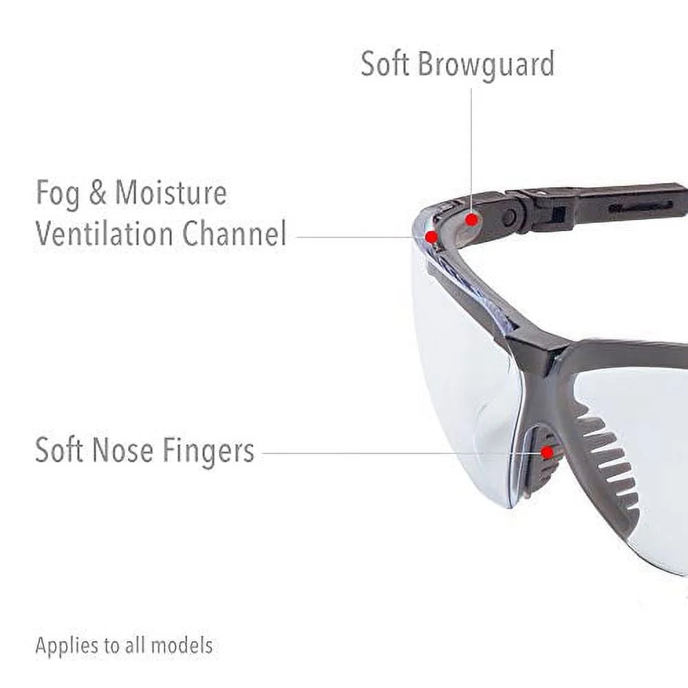 Uvex By Honeywell 763-Size3213X Genesis Eyewear- 50 Percent Gray Polycarbonate Lenses- Black Frame