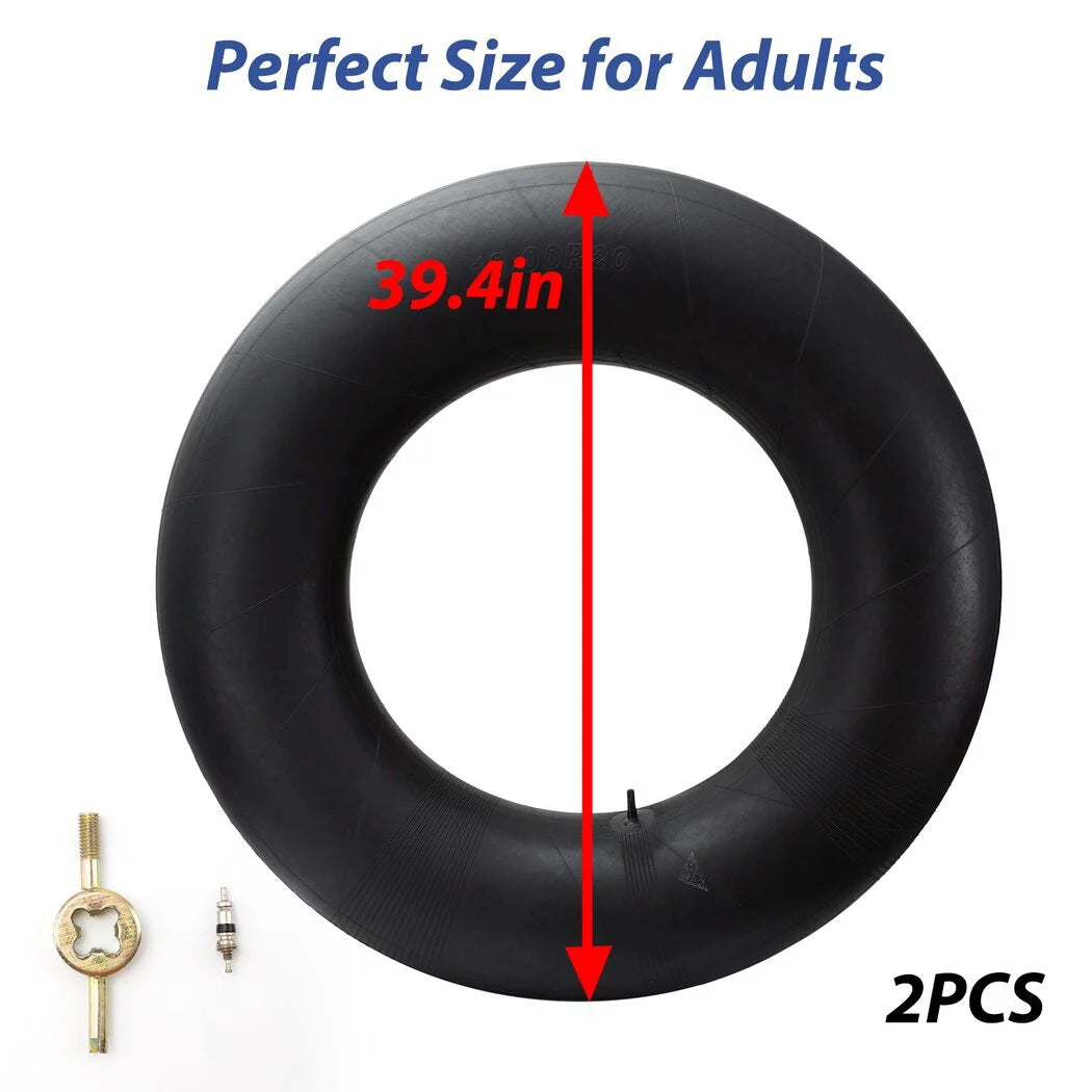 2PCSize River Tubes for Adults, Heavy Duty Sizenow Tubes for Sizenow Sizeledding, 39inch Large Rubber Sizenow & Water Tire Tubes, Pool Closing Inner Tubes, Rubber Pool Float Inner Tubes