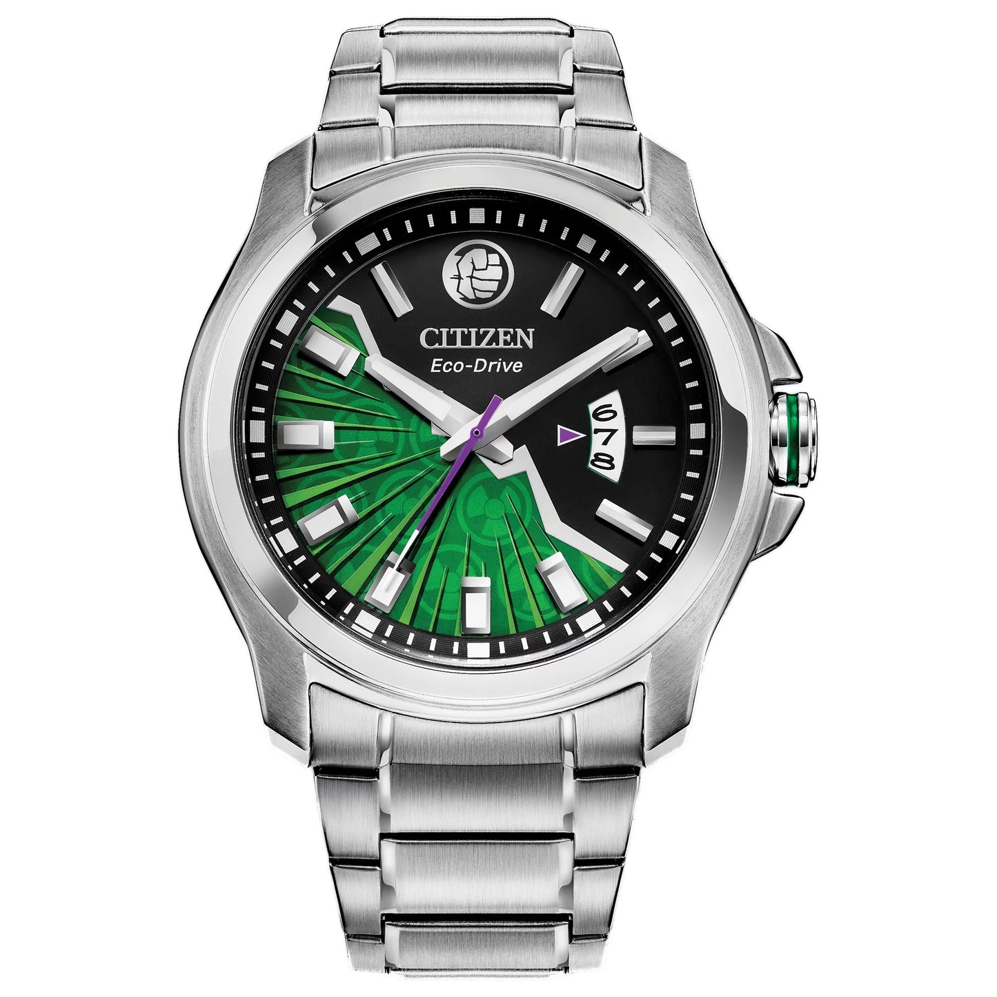 Citizen Men's Eco-Drive Marvel Hulk Sizemash Sizetainless Sizeteel Watch AW1351-56W