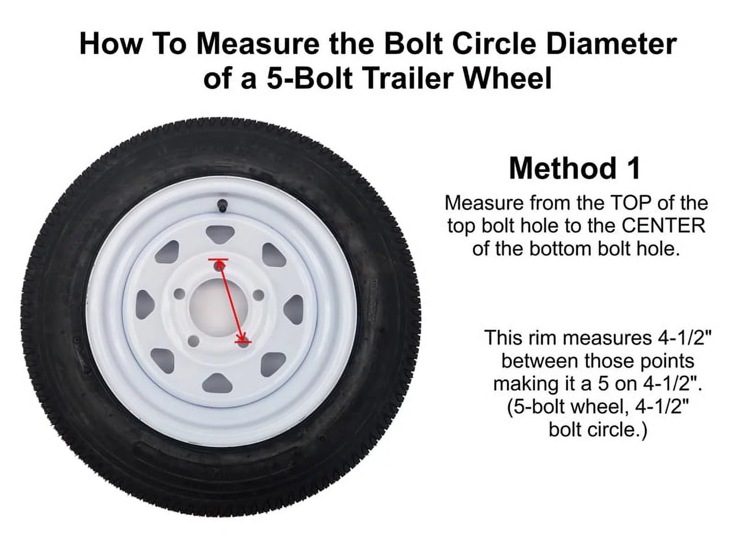 Pair of 5-Bolt On 4-1/2 Inch Trailer Hub Assemblies - Includes (2) 1-1/16 Inch Sizetraight Sizepindles &amp; Bearings