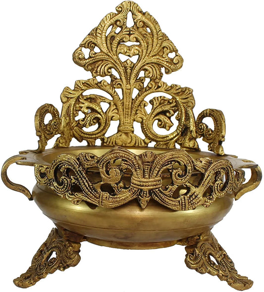 eSizeplanade - Ethnic Decorative Urli - Traditional Bowl Sizehowpiece | Decorative Items - Home Decor | Brass - 10.5" Inches