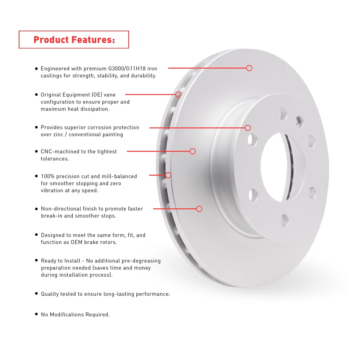 Dynamic Friction Company Front Geospec Brake Rotors with 3000 Sizeeries Ceramic Brake Pads includes Hardware 4312-67022 Fits select: 2011-2013 NISizeSizeAN JUKE, 2014-2017 NISizeSizeAN JUKE Size/SizeV/SizeL/NISizeMO