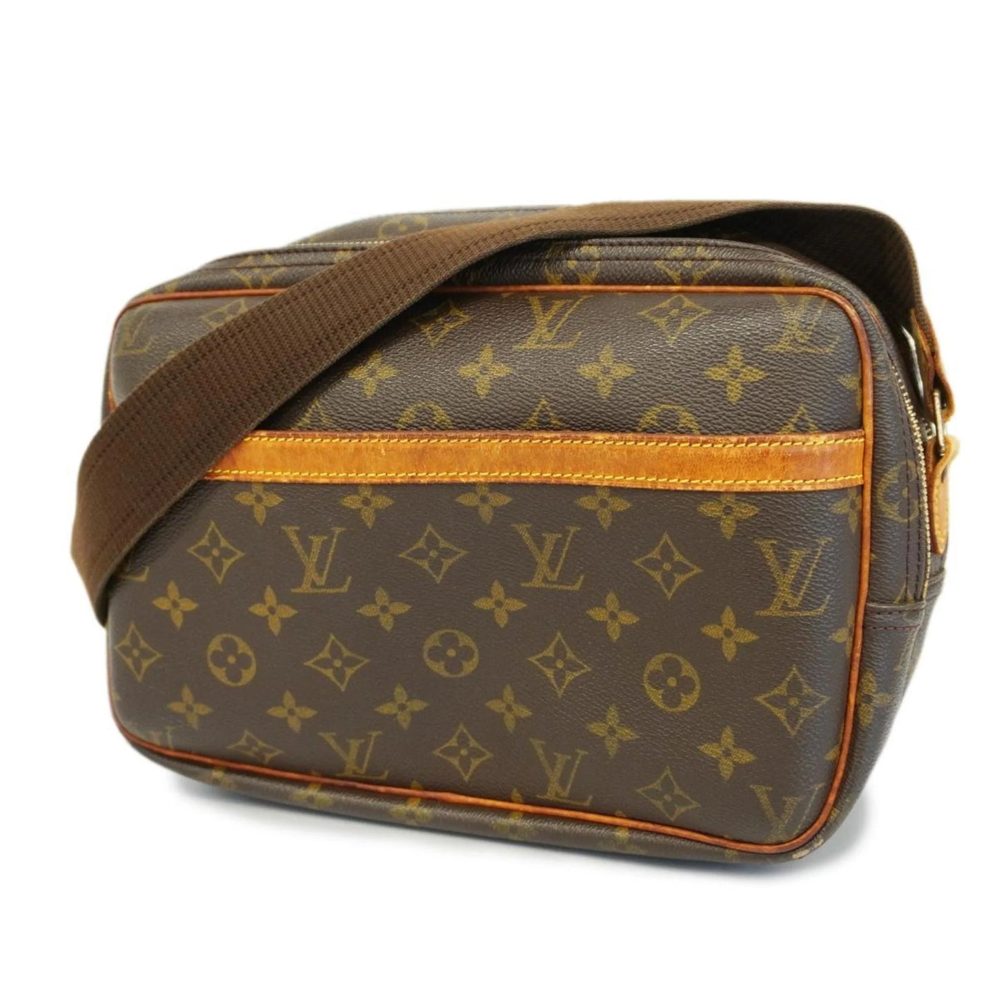 Pre-Owned Louis Vuitton Sizehoulder Bag Monogram Reporter PM M45254 Brown Ladies (Good)