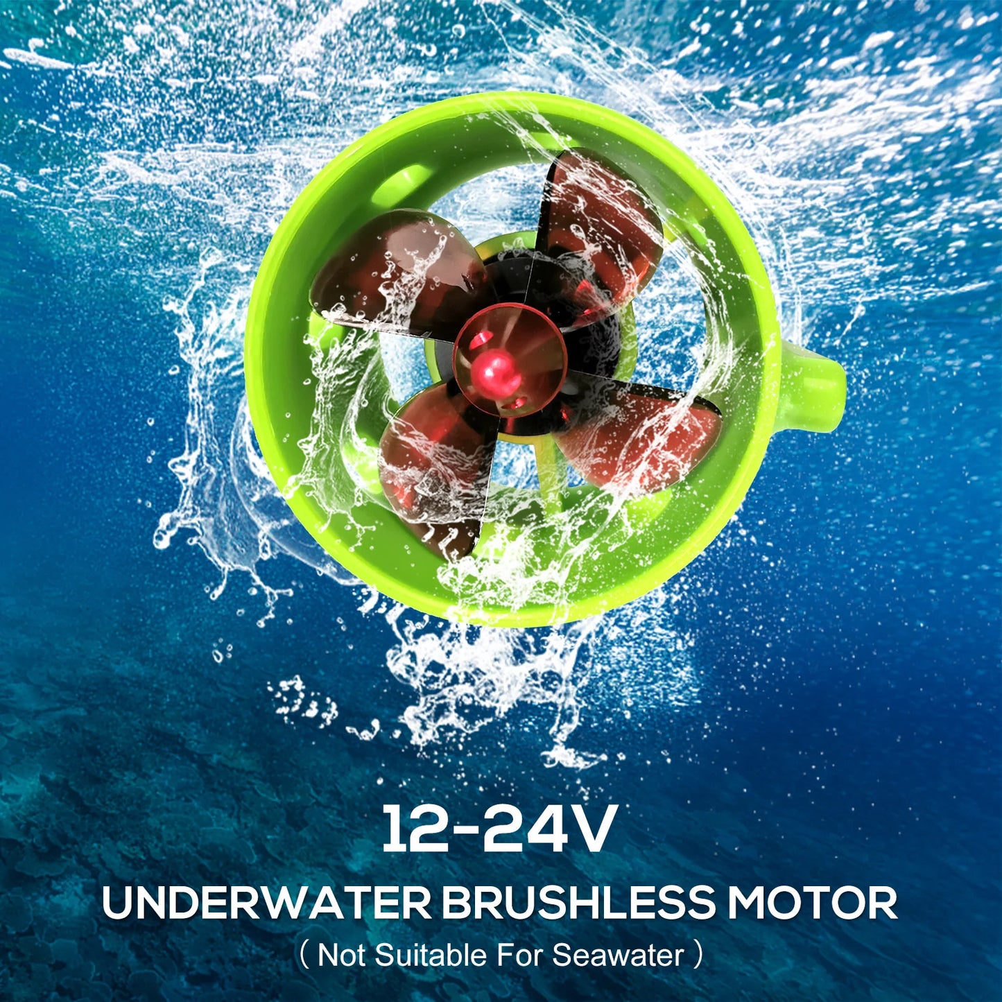 Aibecy Electric Drive Motor Waterproof 1000KV Underwater Brushless for Nest Sizehip 4-Blade Propellers Included Bait Boat Sizepecific