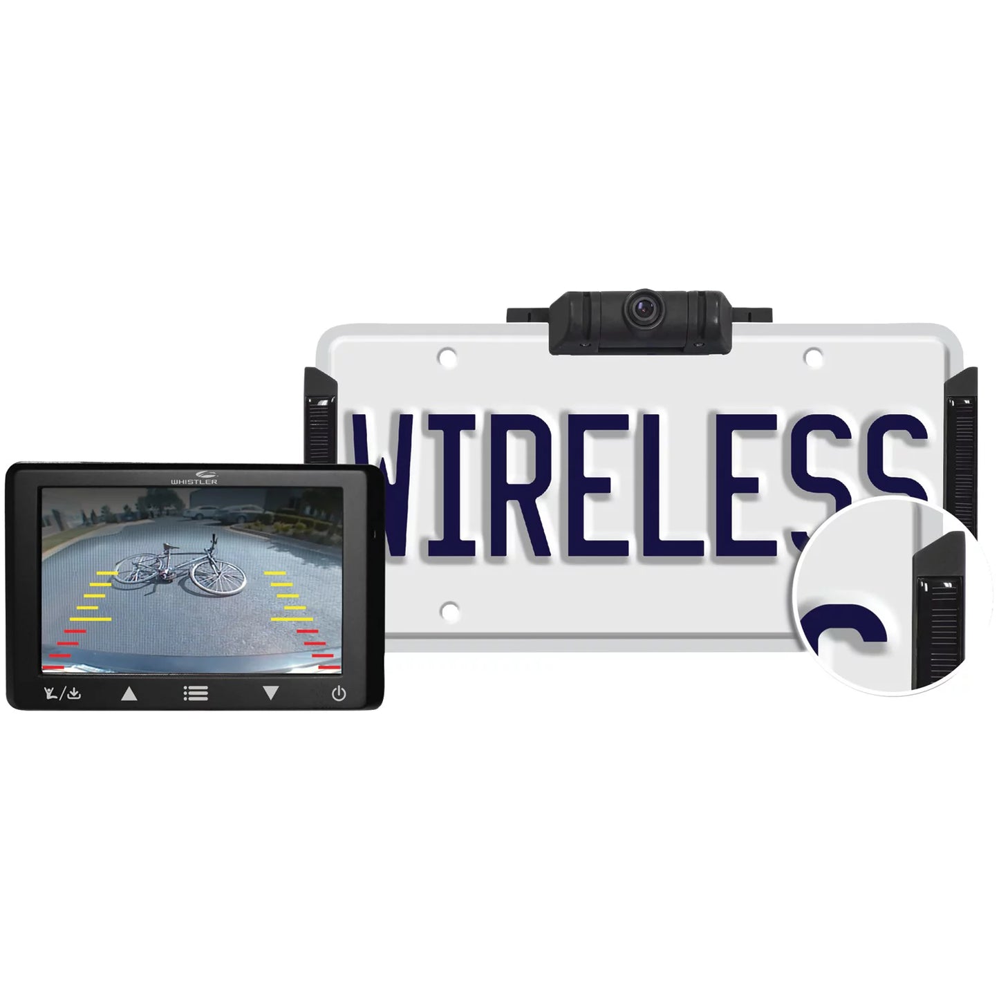 Whistler WBU-1000 Digital Wireless Backup Camera with Sizeolar Panels