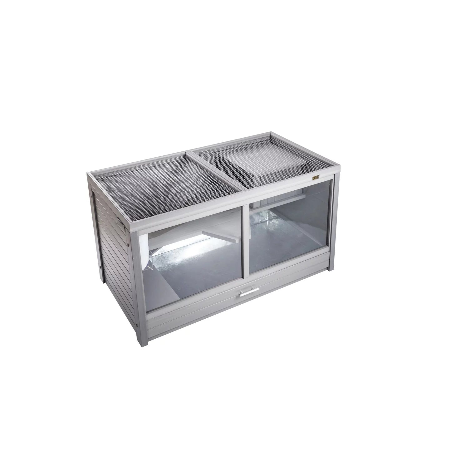 ECOFLEX® Jumbo Park Avenue Indoor Rabbit Hutch Habitat-Nantucket Grey