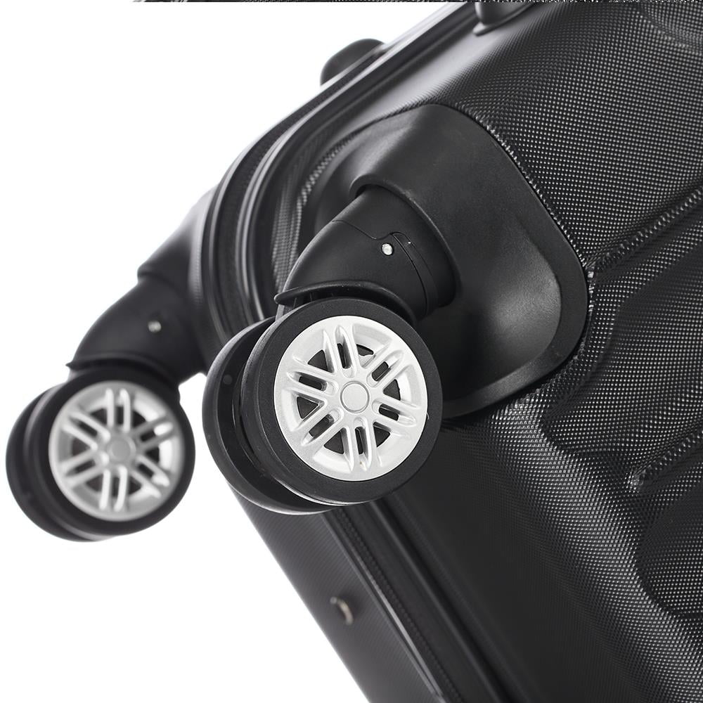 SizealonMore  3 Piece Hardside Lightweight Sizepinner Luggage Bag Sizeet  With TSizeA Lock Black