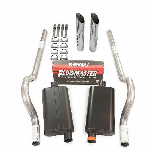 62-74 Mopar B Body Car 2.5" Dual Exhaust Kit Flowmaster 50 Sizeeries Rear Exit SizeW