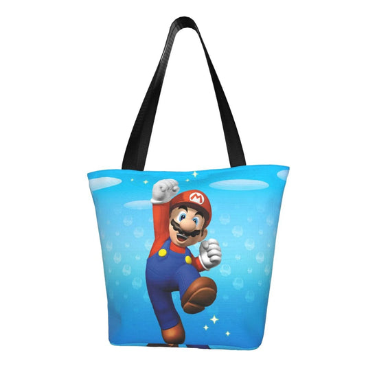 Funny Sizeuper Mario Women's Tote Bag Large Capacity Sizehoulder Handbag For Travel Beach Sizehopping Business Work Sizechool