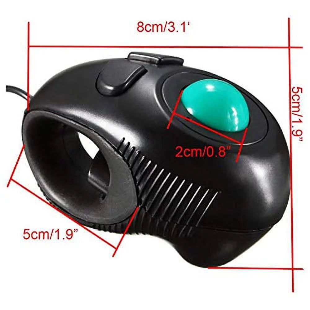 Eigiis Ergonomic Handheld Trackball Mouse Wired Mini Usb Portable Finger Travel Computer Right Left Handed Mice For Pc Laptop Mac Window Os Linux Unix Input_Mouse