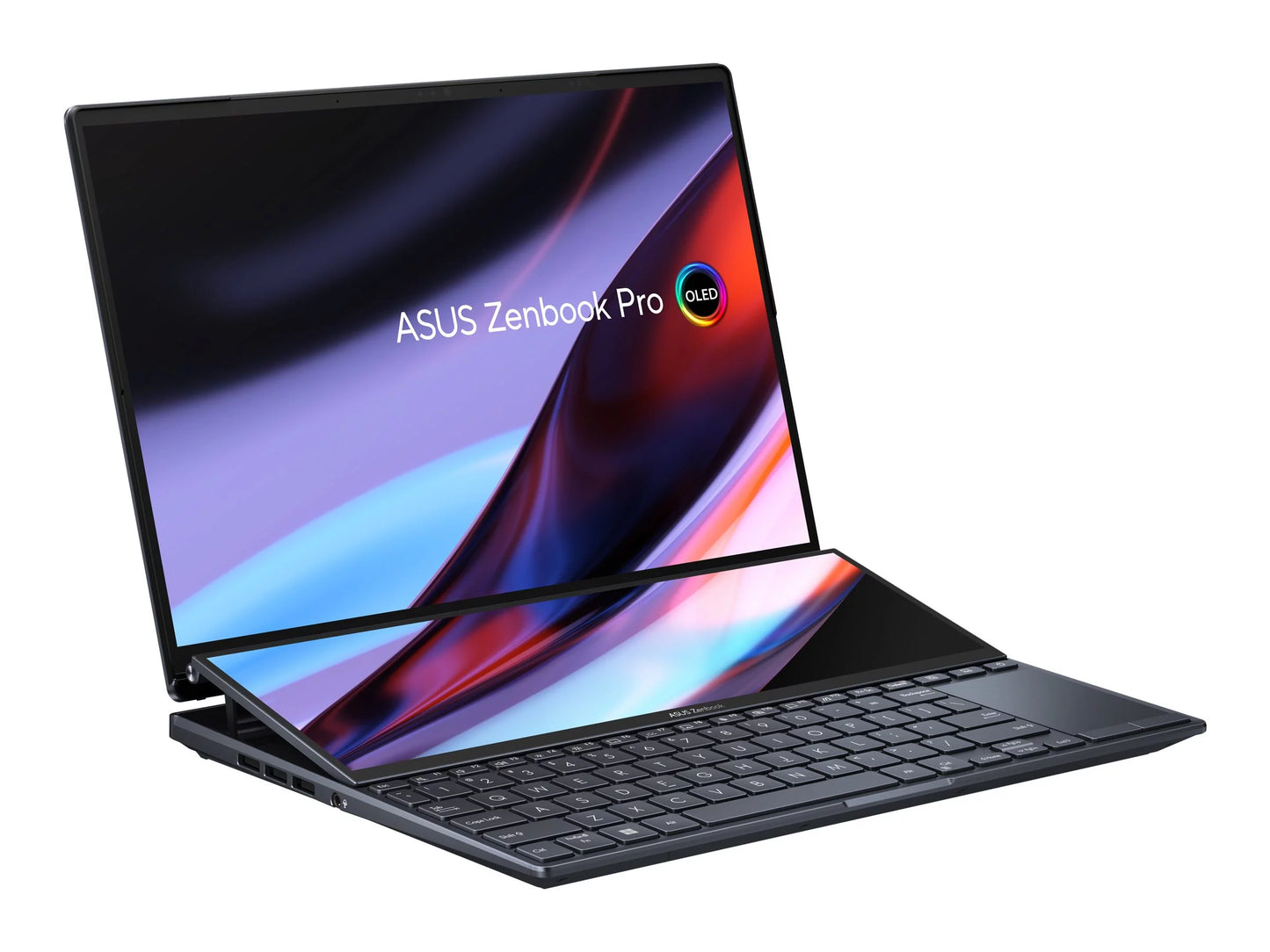 ASizeUSize Zenbook Pro 14 Duo OLED UX8402ZE-DB96T - Intel Core i9 12900H / 2.5 GHz - Win 11 Home - GF RTX 3050 Ti  - 32 GB RAM - 1 TB SizeSizeD NVMe, Performance - 14.5" OLED touchscreen 2880 x 1800 (2.8K) @ 120 Hz - Wi-Fi 6E - tech black