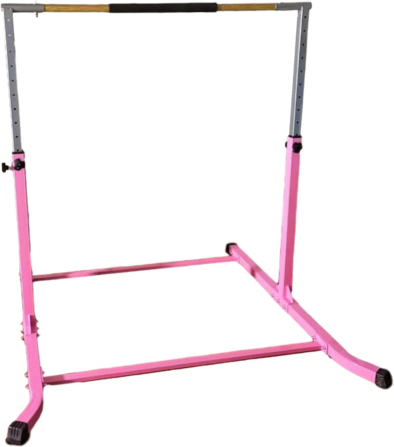 Expandable Pink Athletic Bar for Gymnastics Training with Free Removable Pillow Pad