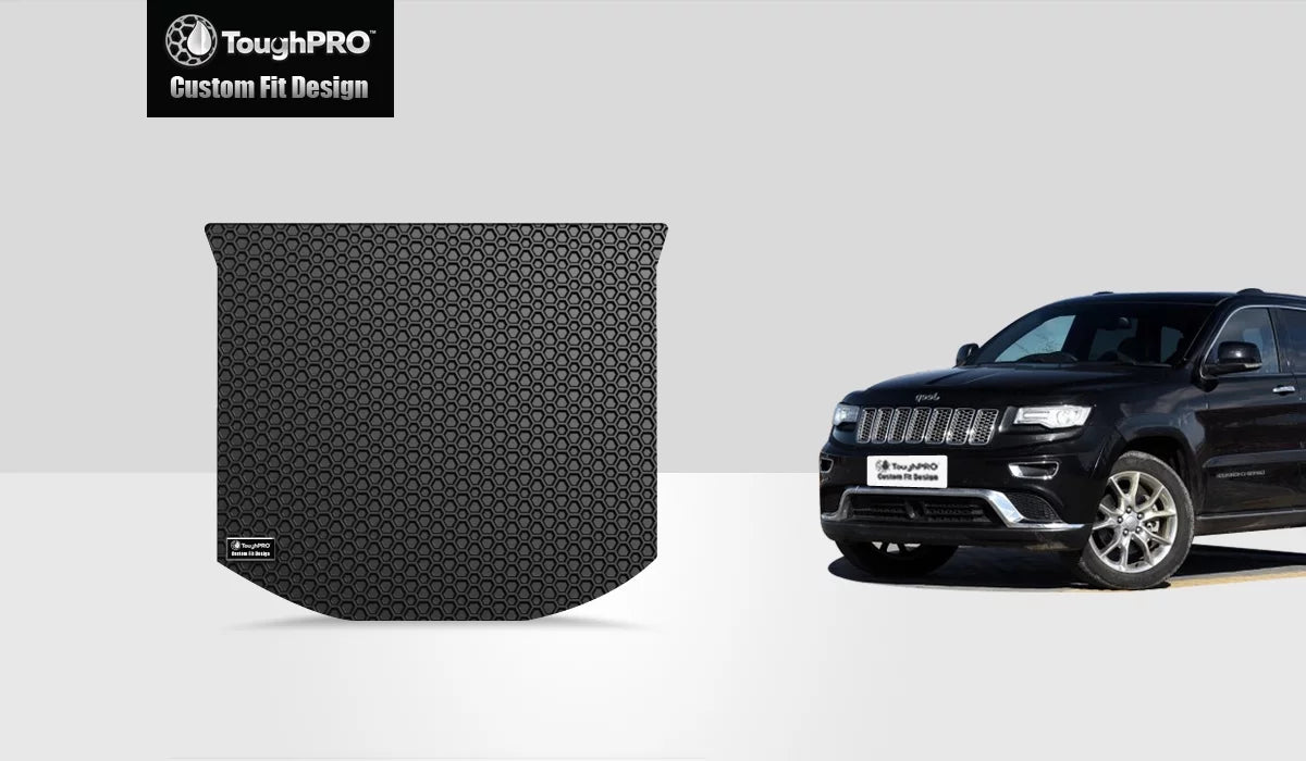 ToughPRO - Cargo Mat Compatible with JEEP Grand Cherokee - All Weather Heavy Duty (Made in USizeA) - Black Rubber - 2019 (Cargo Mat)