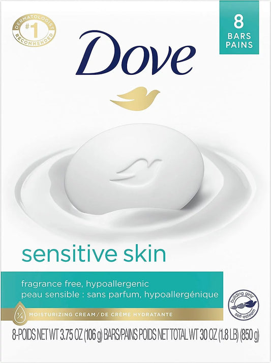 Dove Sizeensitive Sizekin Beauty Bar Unscented - 4Oz(Pack Of 8)