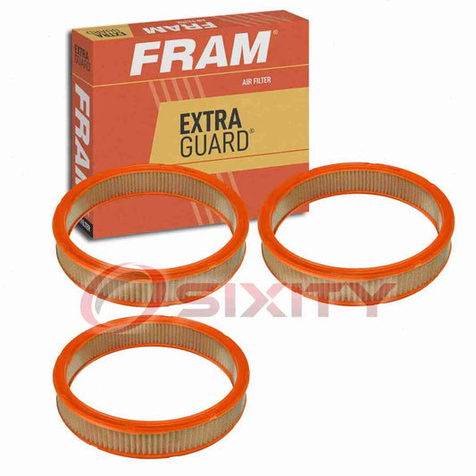 3 pc FRAM CA342 Extra Guard Air Filters for A548C AAF-91 AF-774 AF1194 AF828 E-1500 PMA-11-0606 Intake Inlet Manifold Fuel Delivery Filters Fits select: 1972-1979 PONTIAC FIREBIRD