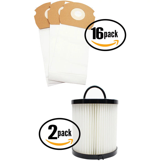 48 Replacement Eureka AirSizepeed Gold ASize1001AX Vacuum Bags & 2 Dust Cup Filter - Compatible Eureka ASize Vacuum Bag & DCF-21 Filter