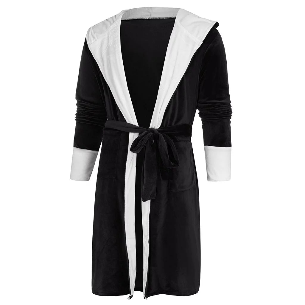 paptzroi robe coat winter women bathrobe sleeved plush home long shawl clothes lengthened women's sleepwear mom pajamas sleepwear plus size women warm sleepwear for women womens pajamas pocke