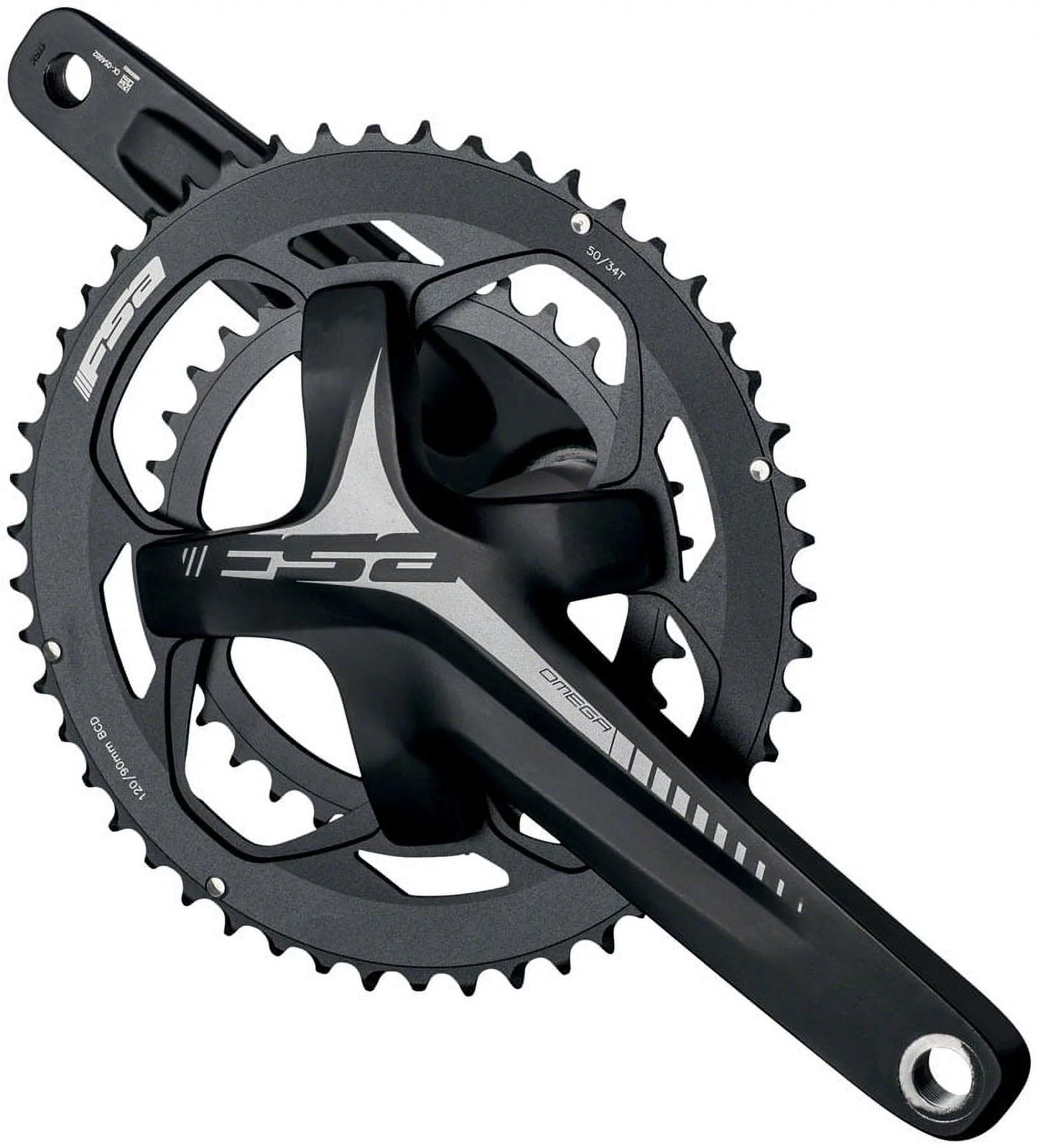 FSizeA Omega AGX Crankset 170mm 10/11-Sizepeed 30/46T 120/90mm BCD 386 EVO