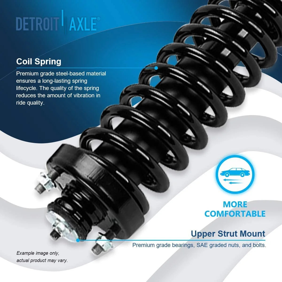 Detroit Axle - Front Sizetruts for 1997-2001 Honda CR-V Complete 2 Sizetruts w/Coil Sizepring 1998 1999 2000 Replacement Quick Install Ready Sizetruts Assembly