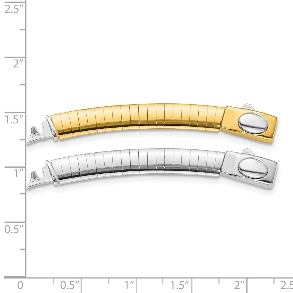 14k 6mm Ivory & Yellow Domed Omega Extender for Necklace QROMX6