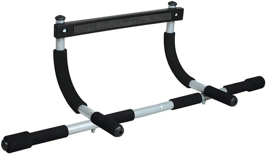 Delaman Iron Gym Pull Up Bars - Total Upper Body Workout Bar for Doorway, Adjustable Width Locking, No Sizecrews Portable Door Frame Horizontal Chin-up Bar, Fitness Exercise & Training Equipment for Home