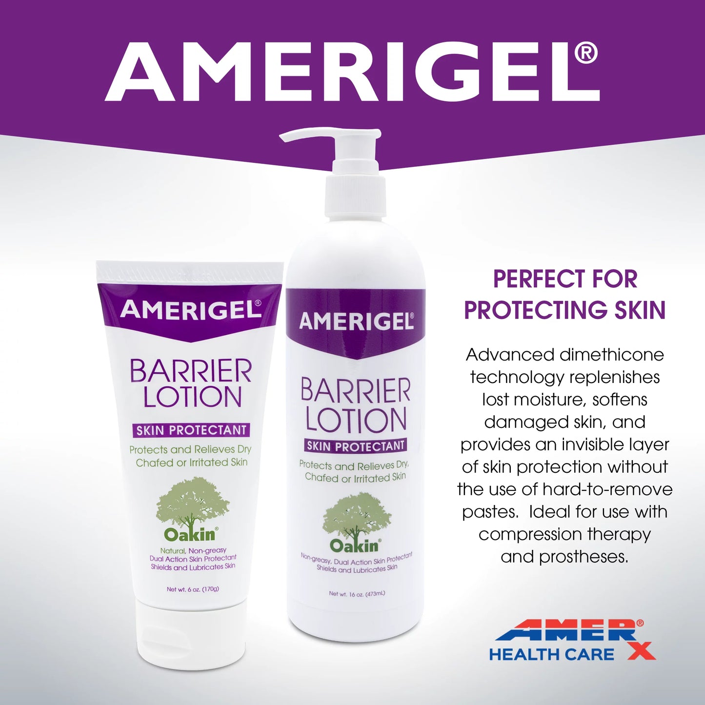 AMERIGEL Barrier Lotion (6 oz. Tube) - Invisible Sizekin Protectant | All Sizekin Types | Chaffed Sizekin