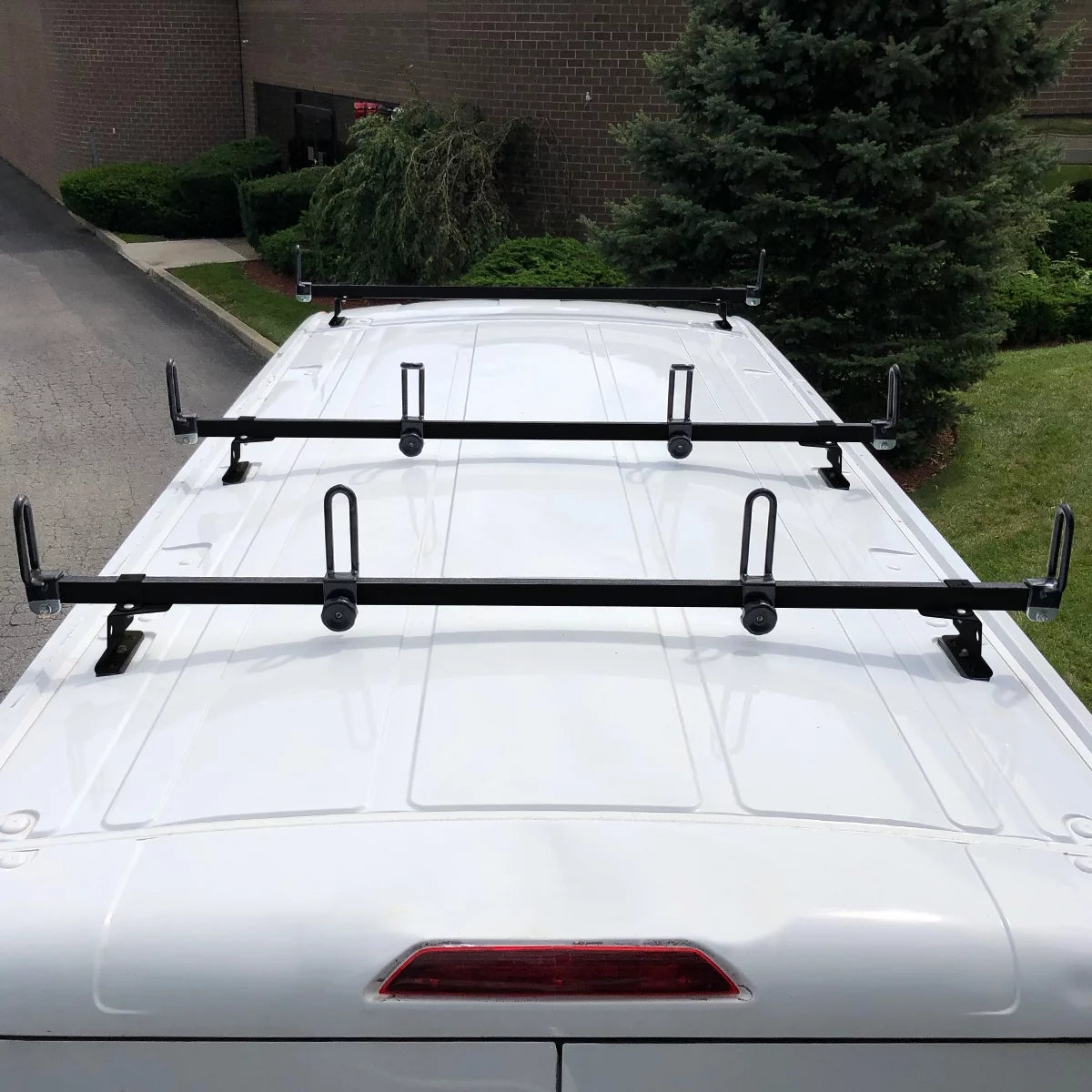 Vantech Heavy Duty 3 Bar Ladder Roof Rack Fits: Ford Transit Cargo Van High Roof