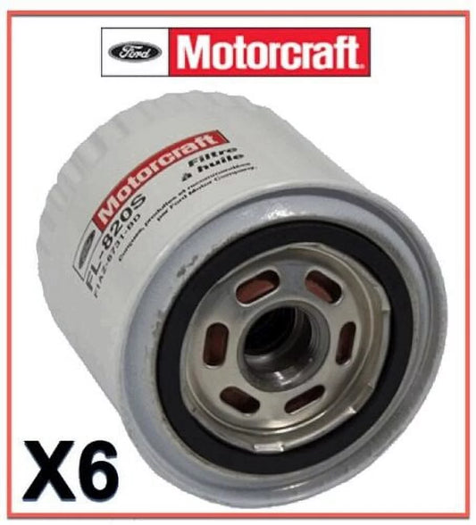 6  Engine Oil Filters Genuine FORD Motorcraft Replace OEM # FL1820Size