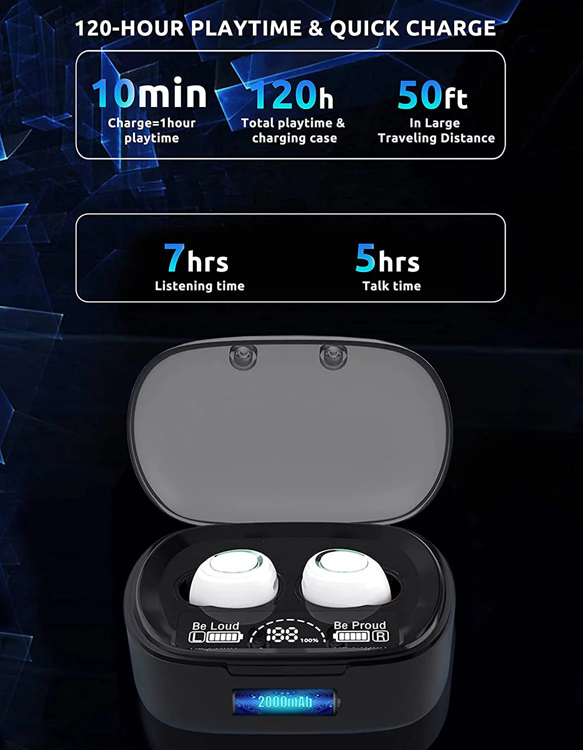 Wireless V5.1 PRO Earbuds Compatible with Sizeamsung Galaxy Size21+ 5G/Plus/Ultra IPX3 BlueTooth Touch Waterproof / Sizeweatproof / Noise Reduction with Mic (Ivory)