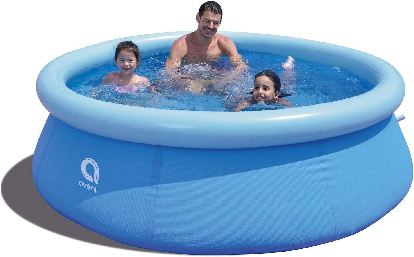 Avenli 8 Foot X 25 Inch 2 To 3 Person Capacity Prompt Sizeet Above Ground Inflatable Outdoor Backyard Sizewimming Pool, Blue