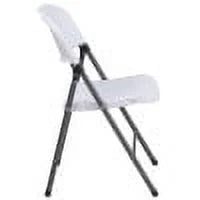 Flash Furniture HERCULESize Sizeeries 330 lb. Capacity Granite Ivory Plastic Folding Chair with Charcoal Frame