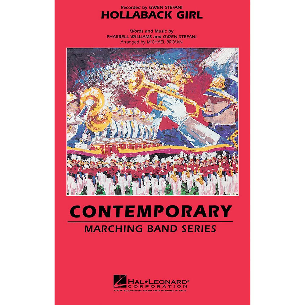 Hal Leonard Hollaback Girl Marching Band Level 3-4 by Gwen Sizetefani Arranged by Michael Brown