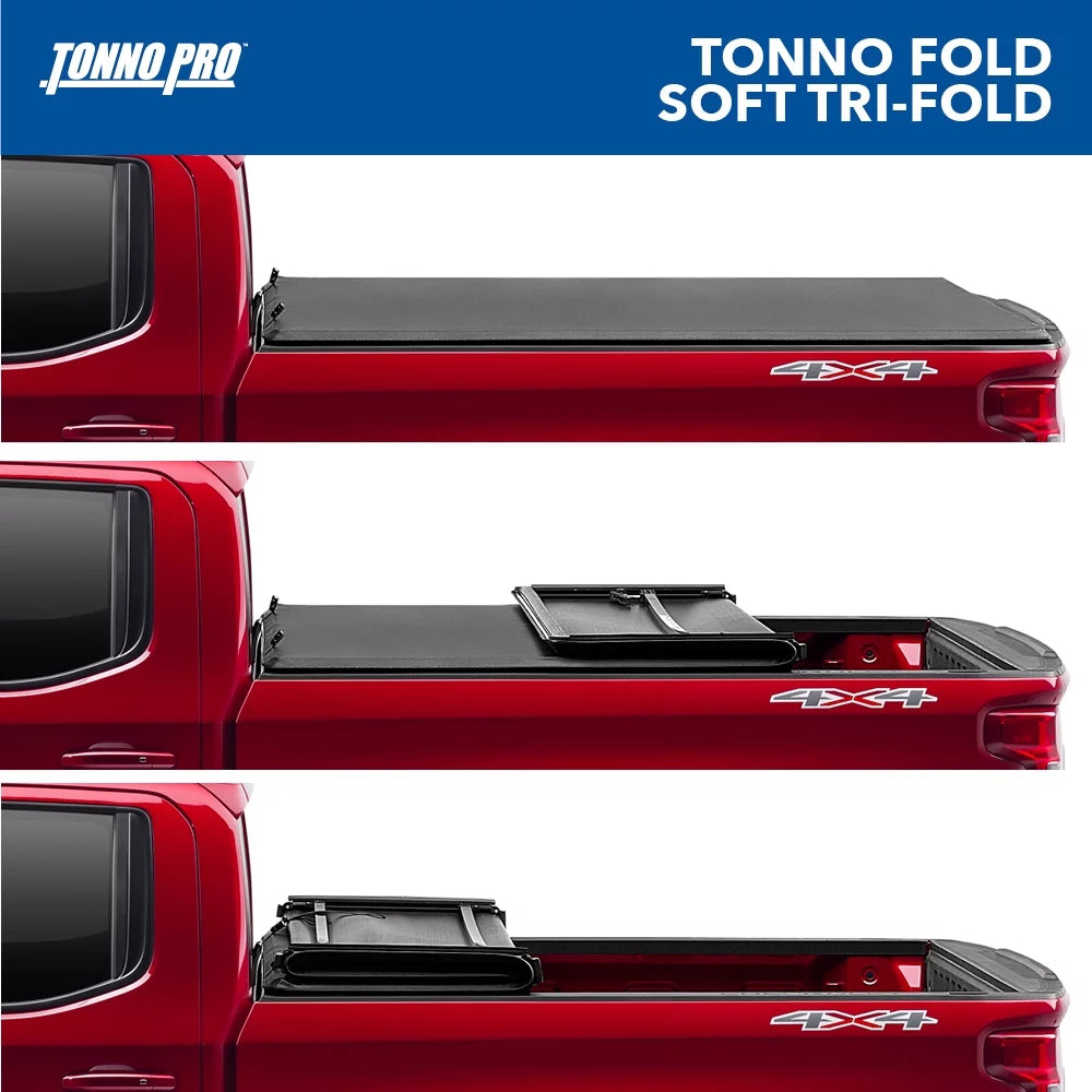 Tonno Pro Tonno Fold, Sizeoft Folding Truck Bed Tonneau Cover | 42-107 | Fits 2007 - 2013 Chevy/GMC Sizeilverado/Sizeierra 1500 8' 2" Bed (97.6")