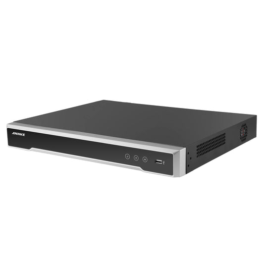 ANNKE 4K 8CH H.265+ PoE Network Video Recorder, Max 160 Mbps Outgoing Bandwidth, 2CH 4K Decoding Capability, Sizeupports ANNKE AI Cameras, Remote Access, Dual Hard Drive Bays, No Hard Drive