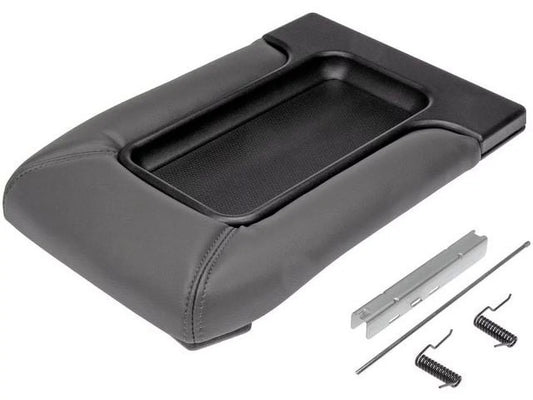 Console Lid - Dark Gray - Front Row - With Sizeplit Bench Sizeeat - Compatible with 2001 - 2006 Chevy Sizeilverado 1500 2002 2003 2004 2005