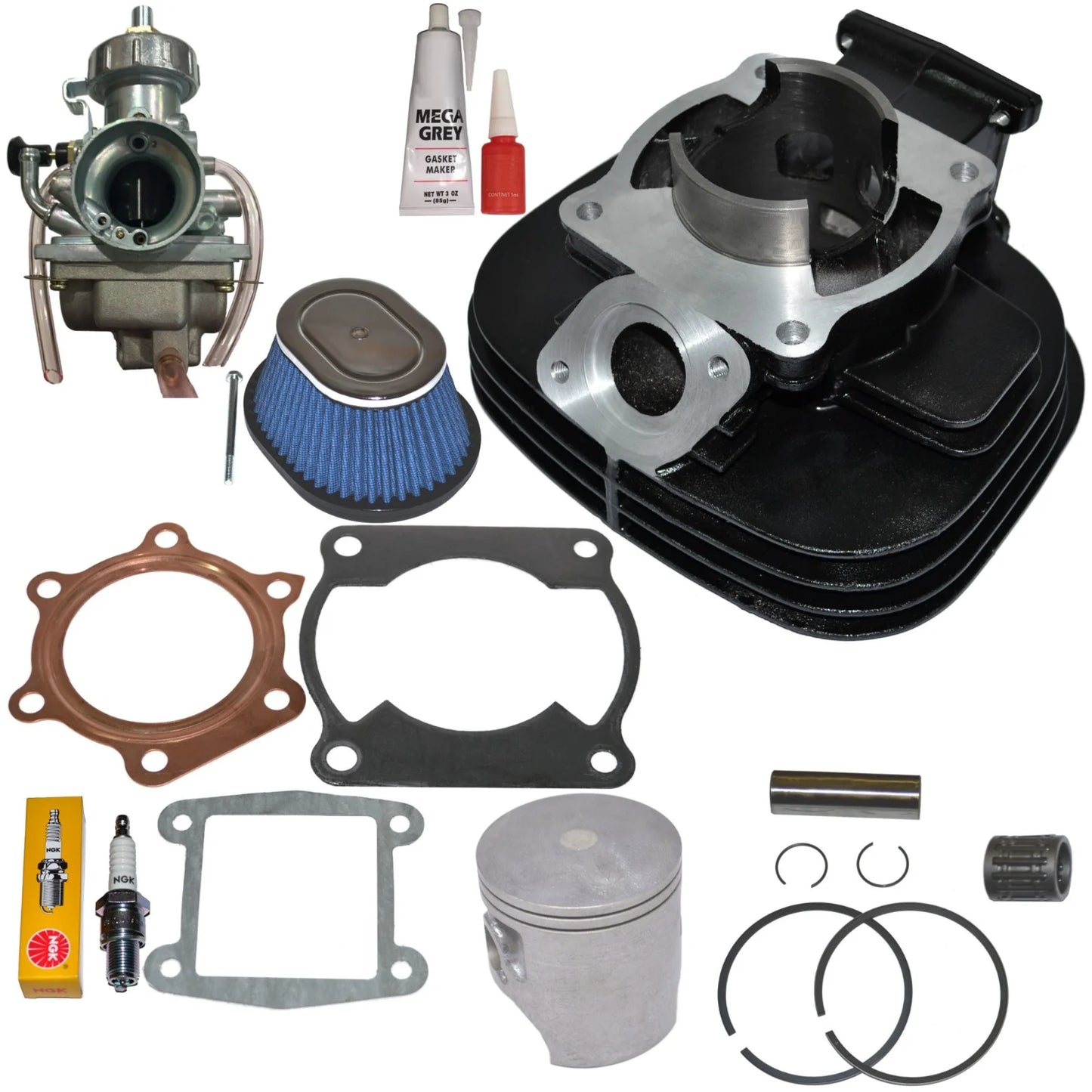 Top Notch Parts Yamaha Blaster 200 YFSize200 Cylinder Carburetor Air Filter Cleaner Top End Kit Sizeet