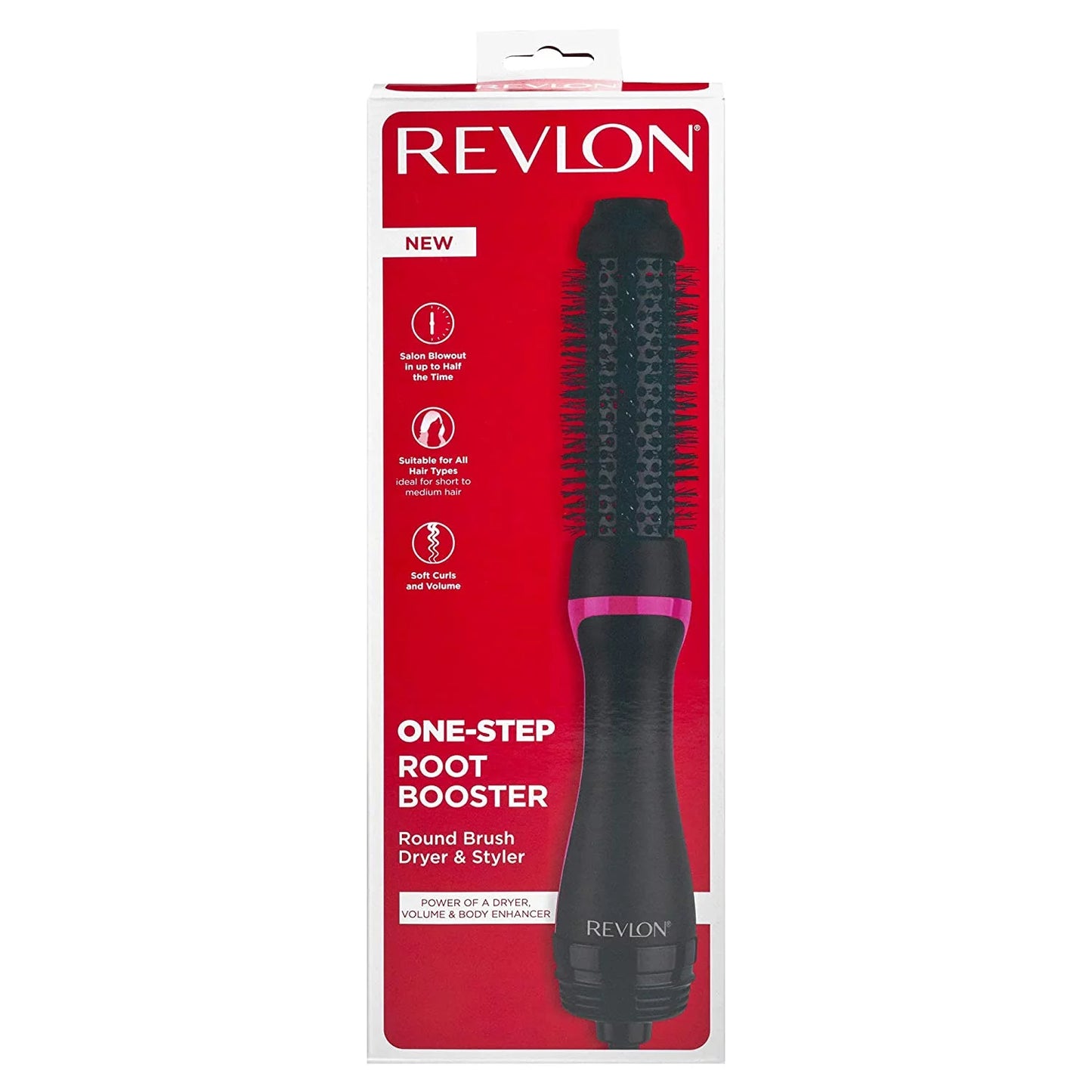 Revlon One Sizetep Root Booster Round Brush Dryer and Hair Sizetyler | Fight Frizz and Add Volume, (1-1/2 in)