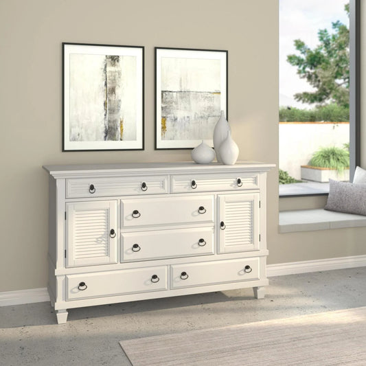 Alpine Furniture Winchester 2 Cabinet & 6 Drawer Dresser