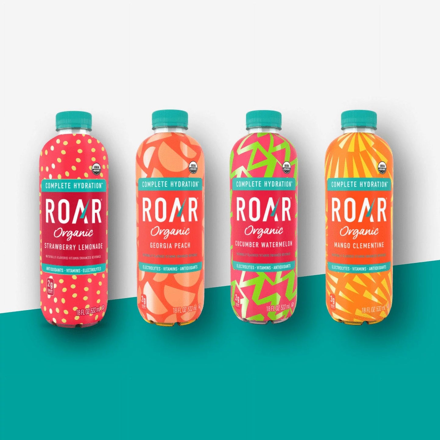 Roar Complete Hydration Organic Variety Pack - 12 x 18 oz