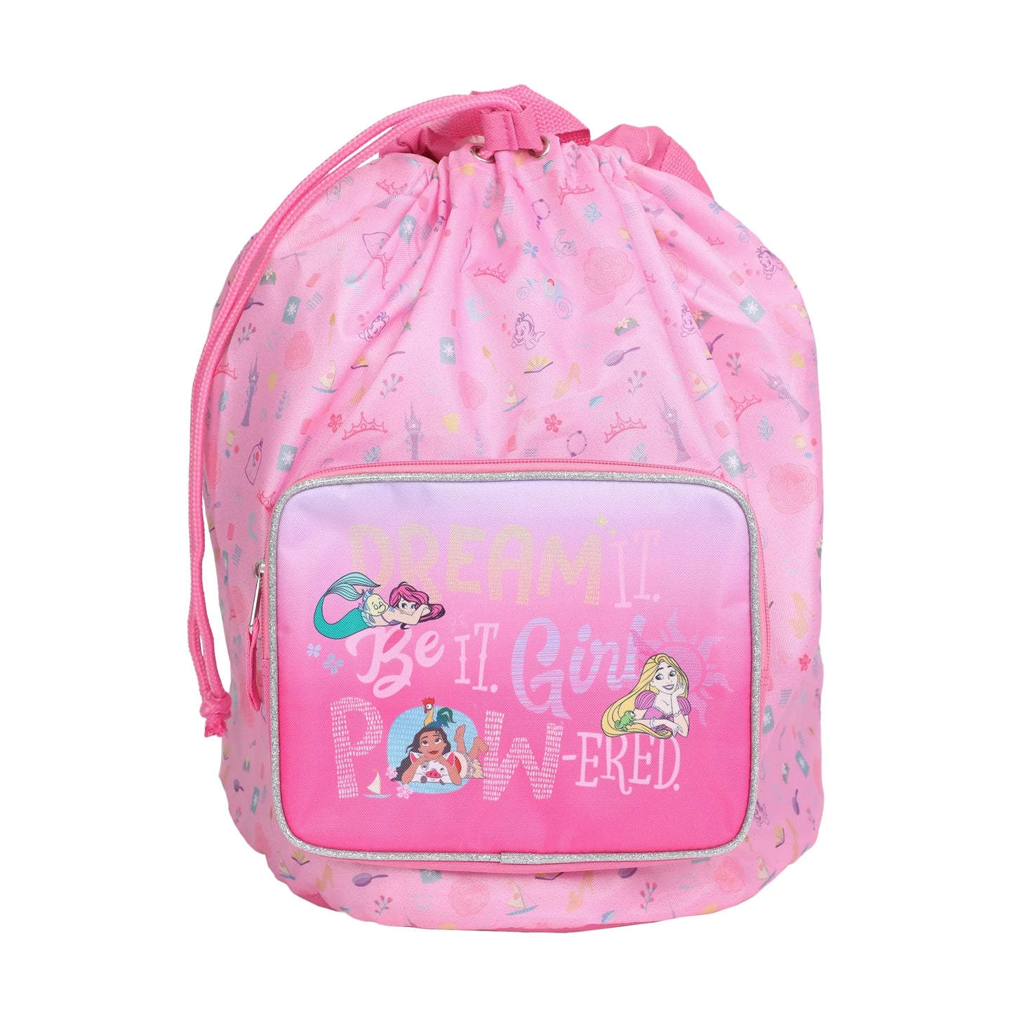 Disney Princesses 5-Piece Pink Youth Kids Girls Duffle Bag Sizeet