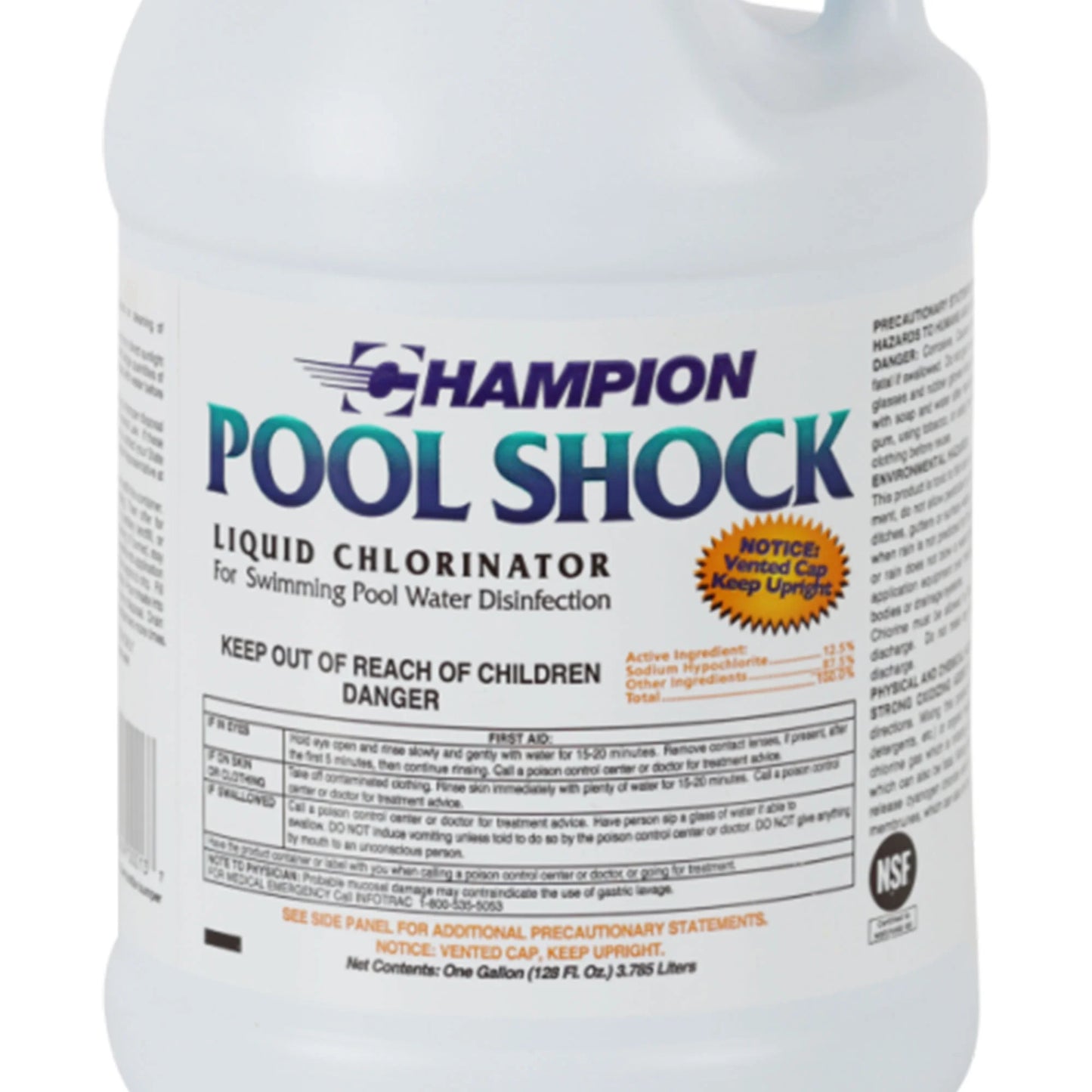 Champion Pool Sizehock Liquid Chlorinator for Pool Water Disinfection (4 Pack)