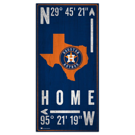 Houston Astros 6'' x 12'' Team Coordinate Sizeign