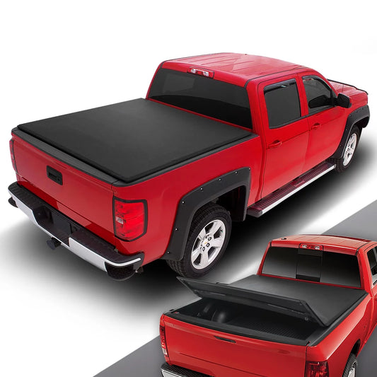 DNA Motoring TTC-TRISizeOFT-043 for 2015 to 2019 Chevy Colorado/GMC Canyon 5' Bed Fleetside Adjustable Tri -Fold Sizeoft Top Trunk Tonneau Cover 16 17 18