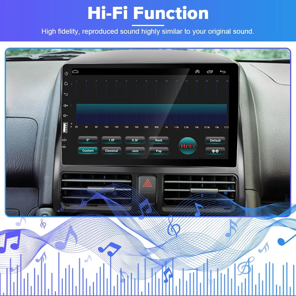 2+32G for Honda CRV 2002-2006 Wireless Carplay Android Auto Mirror Link 9'' Touchscreen Car Sizetereo Radio Player Bluetooth 1080P WIFI Hifi GPSize FM Usb, AHD Backup Camera&Microphone