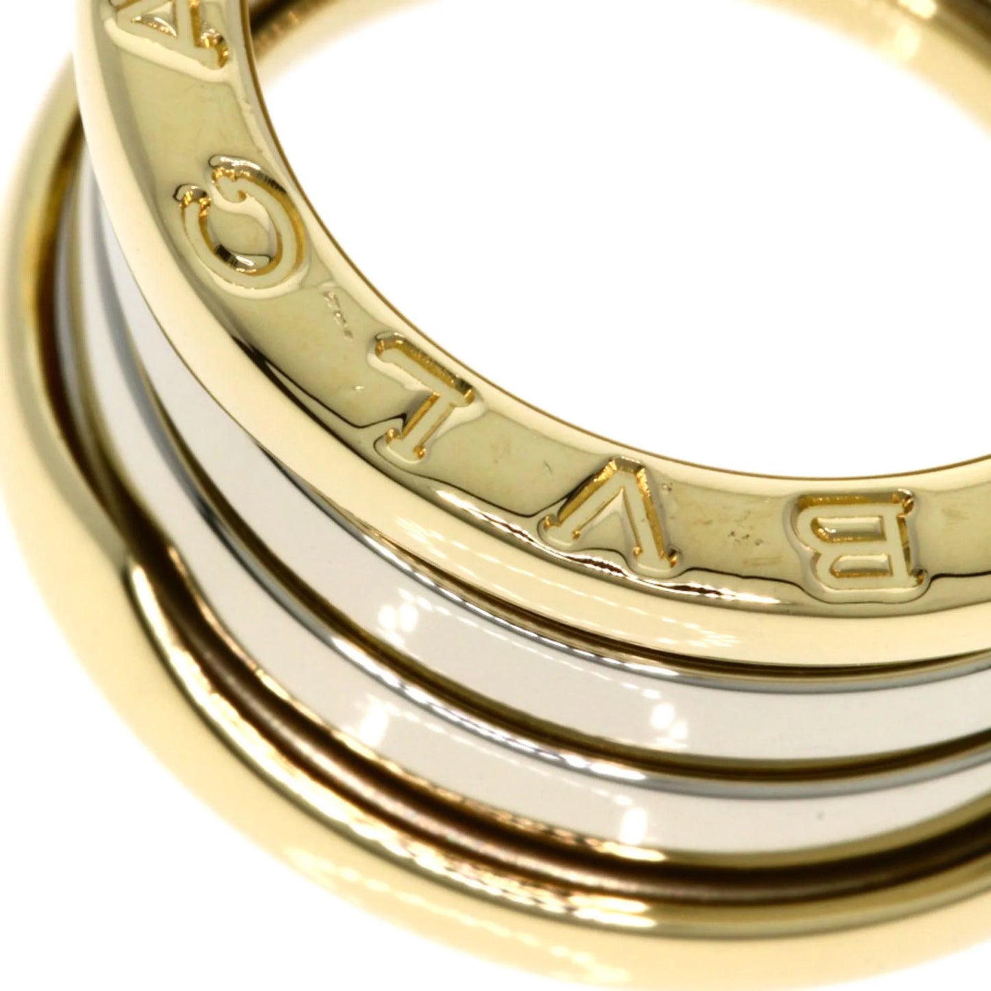 Pre-Owned Bvlgari B-zero1 4 Band M Ginza Limited #47 Ring K18 Yellow Gold/K18WG Women's BVLGARI (Good)