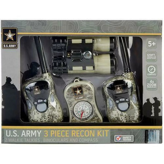 USize Army 3 Piece Recon Kit 2 Walkie Talkies Binoculars Compass