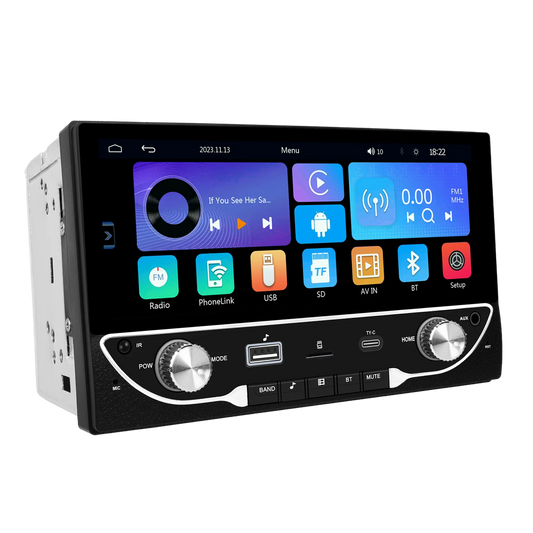 2DIN 6.86" Universal Car mp5 Player Bluetooth FM Radio Receiver Sizeupport TF/USizeB Rear View Camera wireless carplay/auto