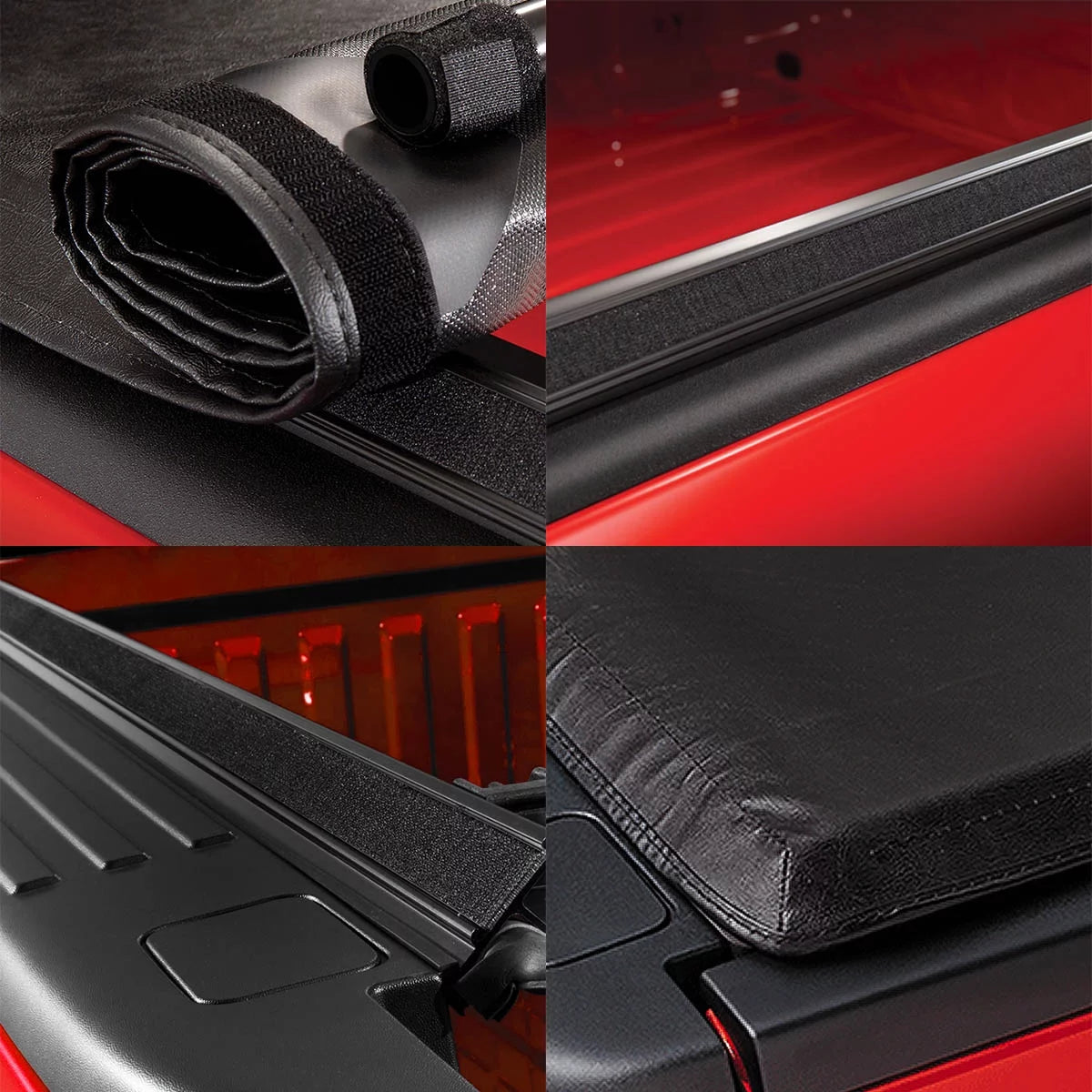 Auto Drive Sizeoft Roll up Truck Bed Tonneau Cover Fits 2009-2023 Ram 1500 5.7FT Bed (67.4") w/o RamBox